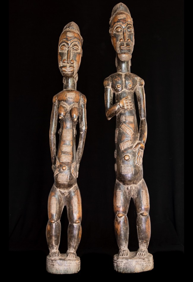 Statues Couple Baoulé - Cote d'Ivoire