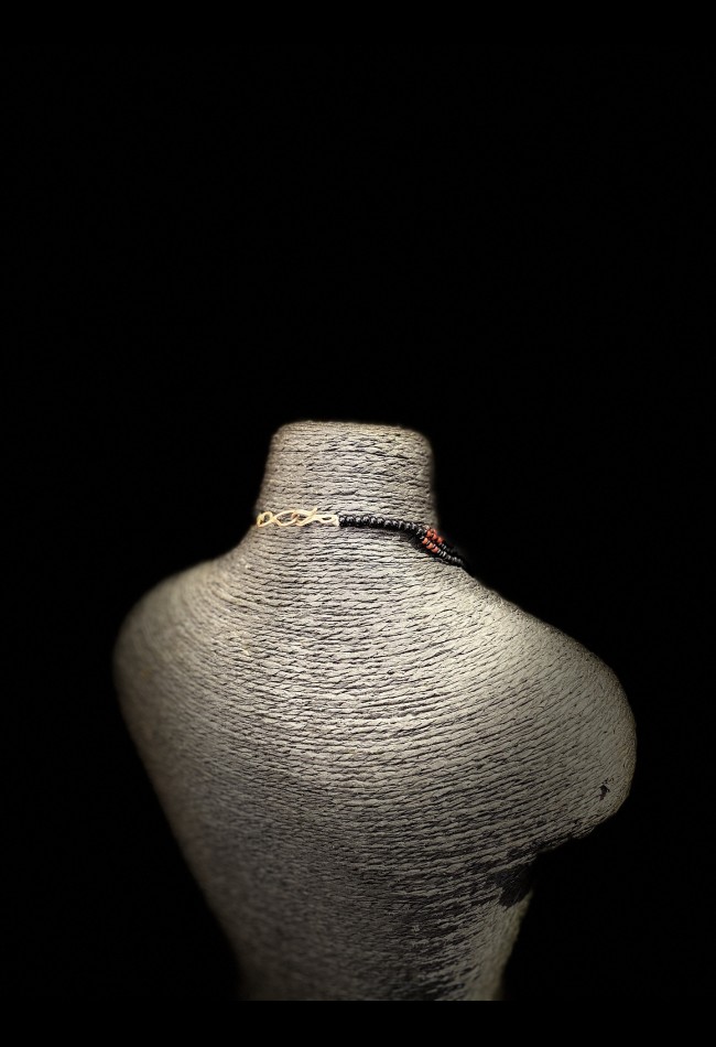 Collier Ethnique Ancien Art Nouveau En Ambre Et Perles, Occasion, Pièce Unique Française
