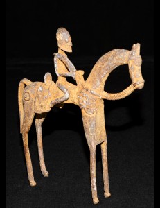 Cavalier bronze Dogon Mali