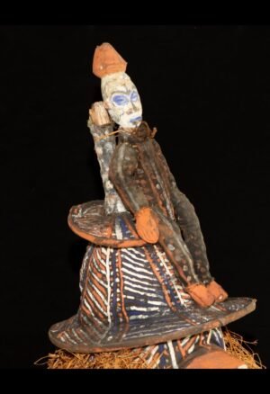 Masque fétiche Yaka RDC ancien, pièce unique destinée aux collectionneurs d’art africain. Découvrez son histoire, sa provenance et son esthétique cérémonielle.